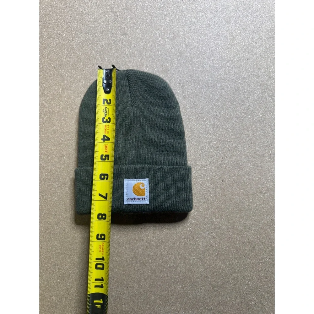 Carhartt Kids Beanie Hat Olive Green Winter‎ Knit Warm Cuffed Cap